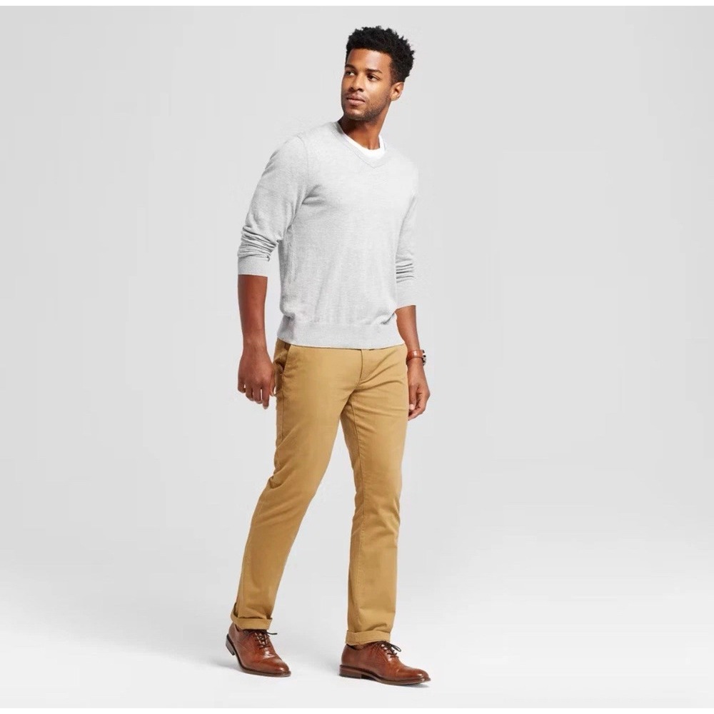 Goodfellow & Co. Men's Straight Fit Hennepin Chino Pants Dapper Brown Size 36x32